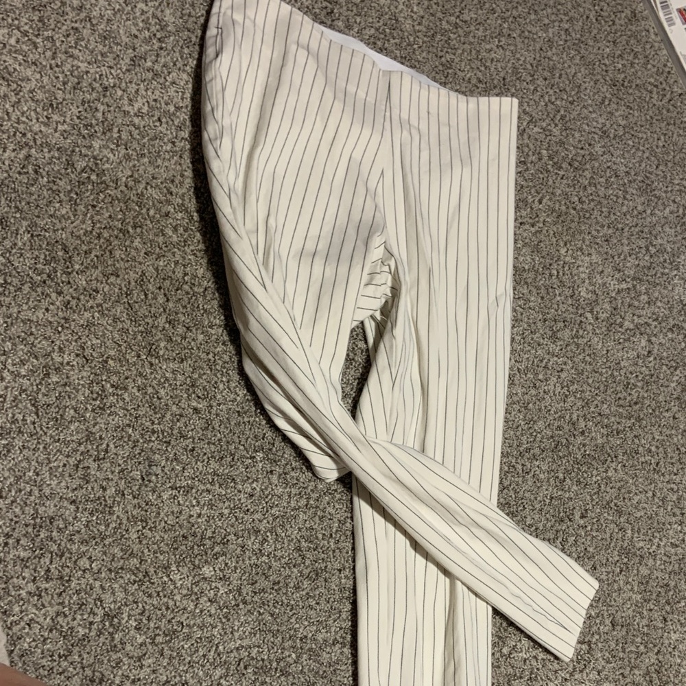 a new day White Pinstripe Knit Waistband Pants
